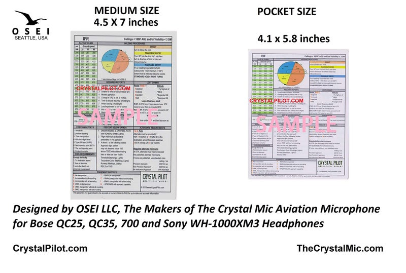 Crystal Pilot VFR and IFR Placard (Medium (4.5 x 7 inches)) - Image 4